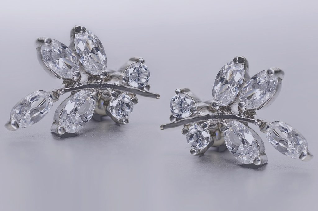 Fancy Cubic Zirconia Stud Earrings